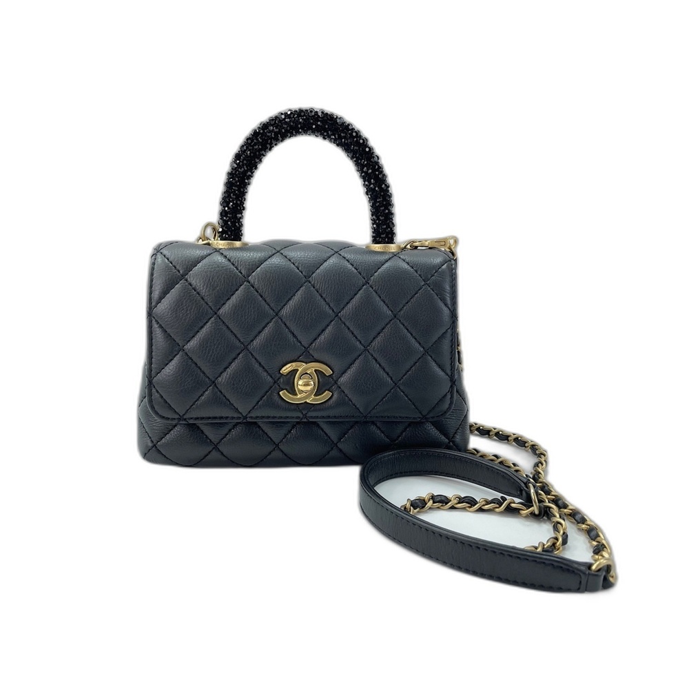 CHANEL Coco Handle XXS Shoulder Bag, Black